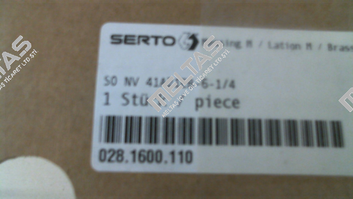 P/N: 028.1600.110 Type: SO NV 41A21EB-6-1/4 Serto