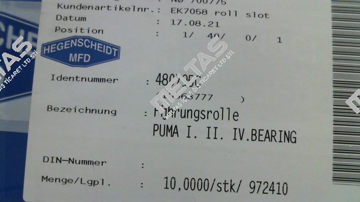 480795C Hegenscheidt MFD