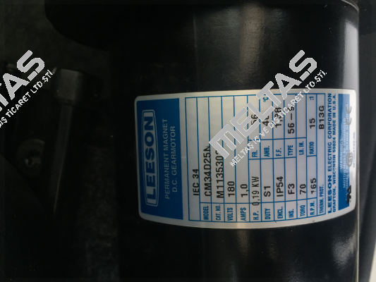 CM34D25N, Cat No:M1135302  Leeson