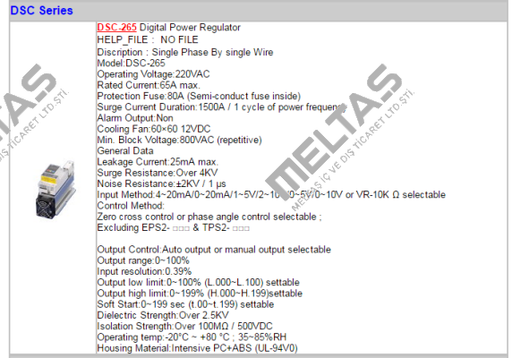 DSC-265 - (AC220V)  Fotek