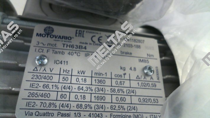 TH 063 B4 0,18 IE2 Motovario