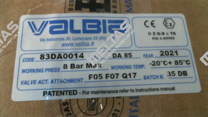 83DA0014 Valbia