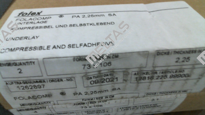 Folacomp PA 1060 x 730 x 2,25 mm Folex
