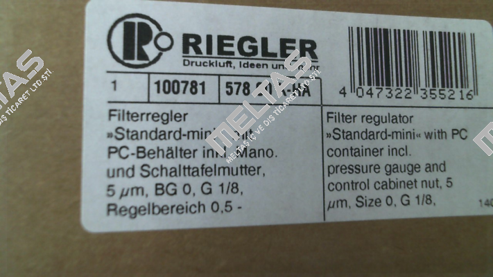 p/n: 100781, Type: 578.00 K-HA Riegler