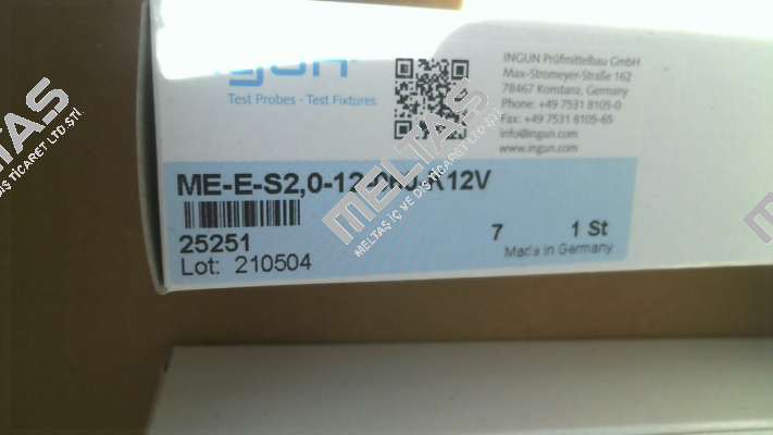 P/N: 25251, Type: ME-E-S2,0-12-060-K12V Ingun
