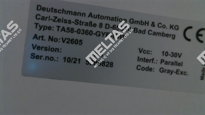 TA58-0360-GYE-IDR Deutschmann