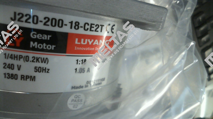 J220-200-18-CE2T-G1 Luyang Gear Motor