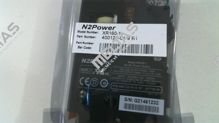 Model XR160-1, P/N: 400125-01-9 n2power