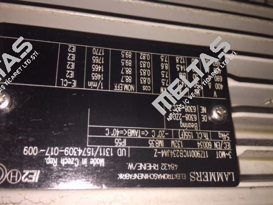 1TZ9001-1CB23-4JA4 7,5 KW 1500n  Lammers
