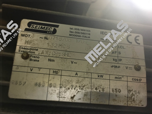 HF132MC8B5 obsolete, replacement HB 132MC 8 230.400-50 B5 Seimec (Rossi)