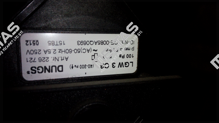 LGW 3 C3, Art.N 226721 -  not available possible replacement(LGW 3 A2-7 / 257435;LGW 3 A2-7 / 257435;LGW 3 A4, 0.4 / 221590;DMV-D 503/11 / 222 326)  Dungs