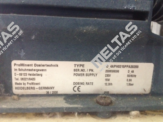 P/N: 2006098098 Type  D 4APH0215PPA20200 - obsolete, replaced by DLTA1020PVT2000UA10M0DE0  ProMinent