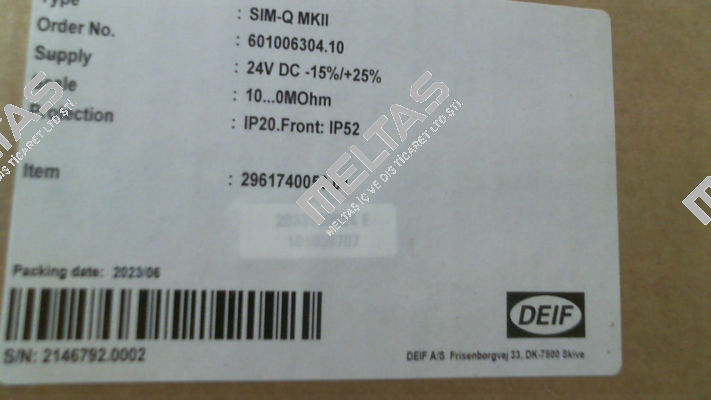 2961740050 SIM-Q / Variant No.: 2961740050.01 Deif