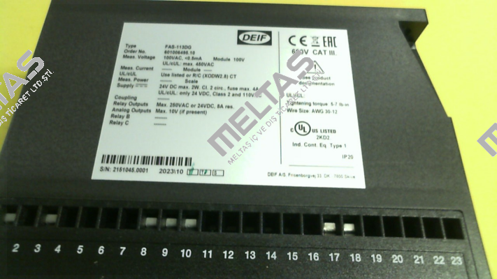 2913010160.01 / FAS-113DG Deif