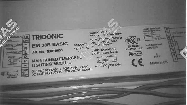 89818655 type EM 33B Basic Tridonic