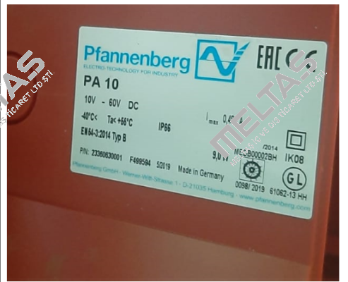 PA 10 10-60DC GL/MED /  23360630001 Pfannenberg