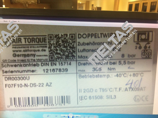 DR00300UF07F1022AZ Air Torque