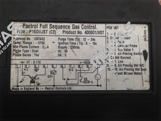 E41-01600-06,  P16 DI,  400601/V07 Pactrol