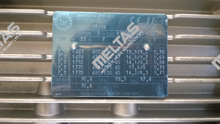 R1003B-İE3-132L  Bronzoni