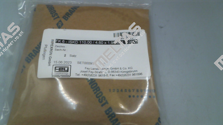 SET000917 / FK 6 - ISKD 110,00 / 4,60 x 1,96 Mat. 1.0605 Fey