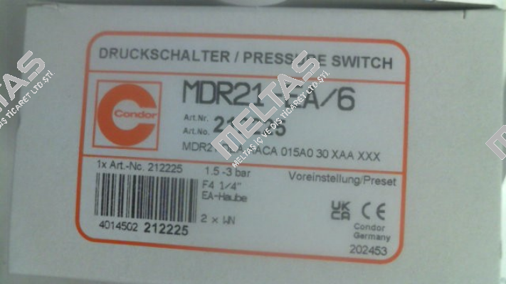 Part. No. 212225 / type: MDR-21 DEA AACA 015A030 XAA XXX Condor