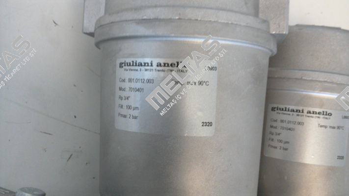 KIT REPLACEMENT GASKETS FOR LINE FILTER 70104/01; Giuliani Anello