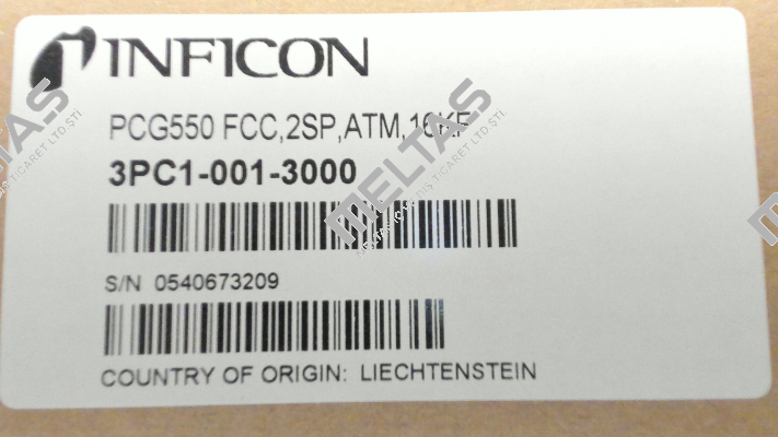Nr. 3PC1-001-3000 Type PCG550 FCC,2SP,ATM,16KF Inficon
